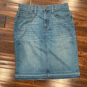 J.Crew High waisted denim pencil